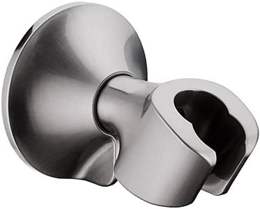 Handheld Shower head Holder with Adjustable Dual Positions, Wall Suction Bracket includes Adhesive 3M Disc, No Tools Required and Easy Installation, Brushed Nickel Finish