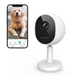 4MP Indoor Security Camera, WUUK 2.4GHz Home Security WiFi Pet Camera, Baby Monitor Camera with Night Vision, Human Motion Detection, 2-Way Audio, Compatible with Alexa & Google Assistant