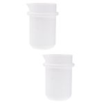 JEWEDECO 2 Pcs Quartz Melting Crucible Foundry Crucible Kit Labs Porcelain Crucible Foundry Cup Furnace White