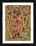 Decoratus� *Shakuntala* - A Famous Paintings by Nandlal Bose, Wall D�cor Frame. Matt Satin Print with MDF & 1"PS Black Frame. Size- 14"x18".