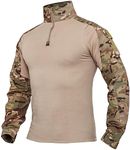 XKTTAC Combat Tactical Shirt for Men with 2-4 Pockets Airsoft-Military-Paintball-Camping Gear Army Security Clothes(Cp/2 Pockets,3XL)