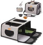 Cat Carrier with Litter Box for Tra