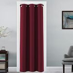 H.VERSAILTEX Doorway Curtain Blackout Closet Door Curtain Room Divider Window Treatment Curtain for Bedroom Thermal Insulated Privacy Drape Soundproof Grommet, 42 x 80 inches, 1 Panel, Burgundy