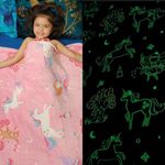 FAMYO Unicorn & Fairy Glow in The Dark Blanket for Kids, 0-15 Years |200x152 Cm| Soft Flannel Fleece Throw, Cozy & Warm All-Season Radium Blanket, Ideal Gift for Boys & Girls (Pink, Double Size)