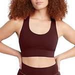 Hanes Originals Women's Longline Sports Bra, Mulled Berry, XX-Large