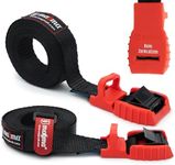 MAGMA | 1" x 9.84' Lashing Straps 2 Pack with Bag | Max. Strength 1214 lbs | Cam Buckle Tie Down Bike, Rack, Surf, Moto, Kayak | Heavy-Duty Belt Cords Strapping Tool, Cargo, Car Fastening Buckles(Red)