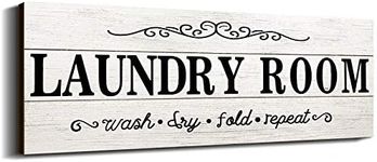 Laundry Room Decor Sign Wooden Rust