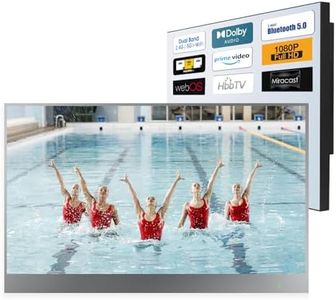 Soulaca 22 inches Smart Mirror TV in Bathroom webOS Shower Waterproof IP65 HDTV(ATSC) Tuner Wi-Fi & Bluetooth with Voice Control AI Alexa