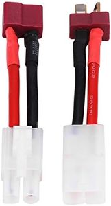 Dilwe Tamiya Cable Adaptateur, 2pcs Câble 14 AWG T Femelle/Mâle à Mâle/Femelle, Connecteur de câble de Prise en T pour Tamiya, Compatible avec Tamiya Câble Adaptateur
