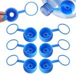 5 Gallon Water Jug Cap 8 PCS Reusable Water Bottle Spout Replacement Lids for 55mm Water Bottles Jug Seal with Strap Non Spill Silicone Water Bottle Cap