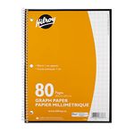 Hilroy 66368 1-Subject Coil Metric Graph Paper Notebook, 10-1/2x8-Inch, 80-Pages, Orange Cover