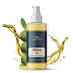 Wildflower Essentials Olive Oil (Extra Virgin) 100% Cold Pressed Pure & Natural Carrier Oil For Face, Hair & Skin, Baby massage, Beard care 100ml