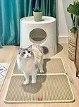 Premium Cat Litter Mat, Cat Litter Box Mat Scatter Control, Waterproof Double Layer 75 x 55 cm (30’’ × 22’’) (Beige, XL)