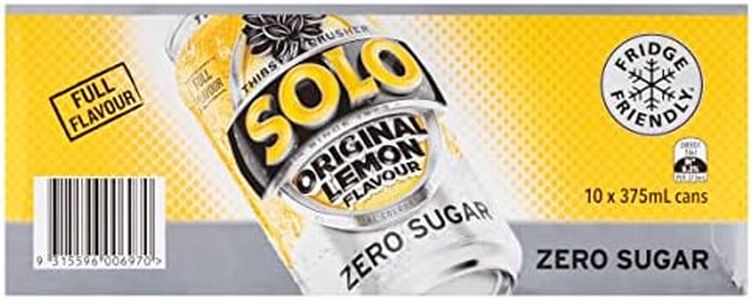 Solo Zero Sugar Soft Drink Can, 10 x 375ml