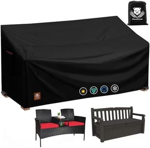 Outdoor Patio Seating Storage Bench Cover Waterproof for Keter Solana 70 Gallon Storage Bench Deck Box and 2 Seater Sofa Couch Loveseat Furniture,with Drawstring,56Wx25Dx34H Inch-ClawsCover