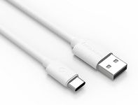 twance PVC Fast Charging Type C to USB Cable - (White 2 Meter) I 65W / 3.1A 480 Mbps Data Sync & Transmission Unbreakable Quick Charge C Type Cable I Compatible with All C Type Devices Smartphone