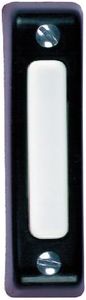 Heath Zenith SL-900-02 Wired Door Chime Push Button, Black with White Center Bar