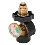 POL Propane Adapter, Color Dial Long Life Propane Tank Gauge Level Indicator Leak Detection Function for Gas Work