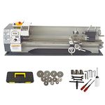 INTBUYING Mini Metal Lathe 8"x31" Metal Turning Lathe Benchtop Lathe 2500 RPM Variable Speed Mini Metal Lathe Precision Lathe with 1100W Brushless Motor 110V