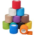 Self Adhesive Bandage Wrap, Vet Wrap 2 inch, Vet Wrap for dogs, Bandages Wrap for Human or Pets, 12 Rolls