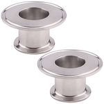 DERNORD 2 Pack Sanitary Concentric Reducer Tri Clamp Clover Stainless Steel 304 Sanitary Fitting End Cap Reducer (Tri Clamp Size: 2 inch x 1.5 inch)