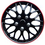 AUTO-STYLE Set wheel covers Missouri 14-inch black/red rim