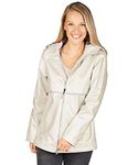 Charles River Apparel Women's New Englander Wind & Waterproof Rain Jacket, Ivory Pearl, Medium