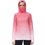 Bassdash Women's Fishing Hoodie Shirt with Face Mask Thumb Holes UPF 50+ FS23W