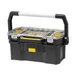 STANLEY Toolbox Tote Plus Storage Organiser, Heavy Duty Metal Latch, Removable Dividers, 19 Inch, STST1-70317