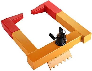 Hedume Tire Clamp Wheel Lock, Heavy Duty Trailer Lock Wheel Clamp with Red 2 Keys, Adjustable Anti-Theft Tire Lock for Car, Truck, Trailers, Camper Car, Van Truck