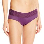 Warner's Women's No Pinching No Problems Lace Hipster Panty, Purple Fig, Medium