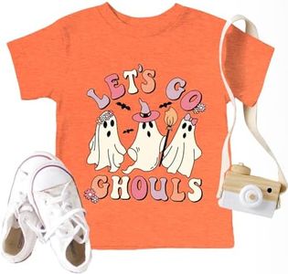 LAWOZZOS Toddler Halloween Shirt Pumpkin Tshirt Kids Boo Girls Boys Ghost T-Shirt 2-7 Years