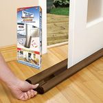 Twin Draft Guard Extreme, Single, Window and Door Draft Stopper, Bottom-of-Door Soundproofing, Trademarked and Patented Original Under-Door Dust, Wind, and Noise Draft Stopper, 36 Inches, Brown