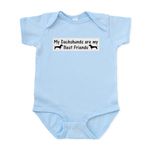 CafePress - My Dachshunds are My Best Friends Infant Bodysuit - Cute Infant Bodysuit Baby Romper Sky Blue