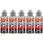 Rodeo Vape Liquid 5 x 100ml Strawberry Vape Juice E Liquid 70/30 Ecig Juice Cigarette Liquid Sub Ohm Juice Flavoured E Juice E Cigarette E-Liquid Nicotine Free Vape Short Fill