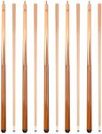Set of Aska SP1 Malaswood Sneaky Pete Billiard Pool Cue Sticks, 58" Hard Rock Canadian Maple, 13mm Hard Leather Tip, 2-Piece Construction (Set of 5 Sticks)