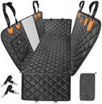 Dog Car Seat Cover 5 in 1 with free Micro Fiber Towel, Waterproof Back Seat Protector with Mesh Window And Storage Pocket, Non Slip Scratch Proof Machine Washable, Universal fits Trucks SUV