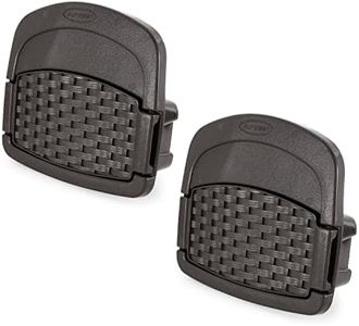 Suncast 2 Pack Hangout 150 Foot Resin Wicker Mounted Garden Storage Hose Rack, Brown