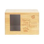 Tongdejing Pet Urn Cremation Box, with Picture Photo Frame, Wood Casket for Dogs or Cats Ashes, Pet Cremation Urns Wooden Pet Memorial Keepsake Cat or Dog Memory Box(Type A/B)