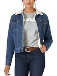 Wrangler Women's Retro Sherpa Lined Jacket, Denim, Large