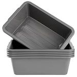 Dicunoy 5 Pack Plastic Bus Tubs, 8L