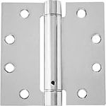 Spring Hinge Self Closing Hinge Commercial Door Standard Weight Butt Hinge Fire Rated Note Size 4.5 x 4 for Canada Concealed Bearing Brushed Chrome (US26D) Finish 3 Pack