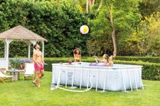 Intex 4m x 2m x 1m Chevron Prism Rectangular Pool Set, Set-up Size: 4.00m x 2.00m x 1.00m (26780UK)