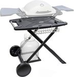 Portable Cart for Weber Q1200, Q1000, Q2200, Q2000, Q2400, Folding Cart for Outdoor BBQ，Portable Stand for Weber Q Series Gas Grills and Ninja Woodfire OG700 Series