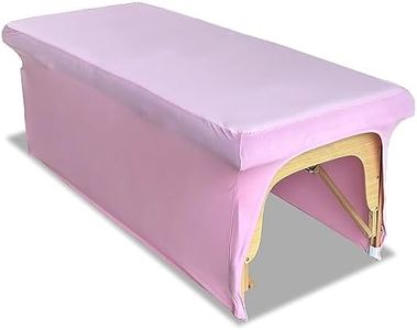 Leather Massage Table Cover, Stretchy & Waterproof Fitted Lash Bed Cover, Protective Spa Treatment Sheet Set for Lash Extension Bed or Massage Bed (Pink)