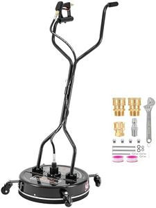 FIXFANS 20" Pressure Washer Surface Cleaner with 4 Wheels & Dual Handle, Power Washer Surface Cleaner Attachment Built in Filter, Pressure Washer Accessory for Cleaning Driveways and Patios, 4500 PSI