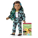 American Girl Truly Me 18-inch Doll with Hazel Eyes, Brown Hair w/Highlights, and Tan Skin in Camo Outfit, for Ages 6+