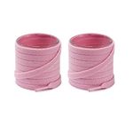 Lify 2 Pair Polyester Flat Shoe Laces for Athletic, Running - 5/16 Wide Shoelaces for Sneakers Shoes Boot Strings (120CM (47.25-Inch), Baby Pink)