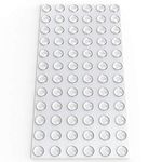 Clear Soft Close Drawer Cabinet Door Bumpers - Made in USA - 9.5mm x 3.8mm Sound Dampening Adhesive Transparent Rubber Pads Feet - Hemispherical Shape - 72 PCs