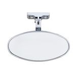 United Pacific Oval Chrome Plated Aluminum Interior Rear View Mirror With Screw-On Mount, 70804